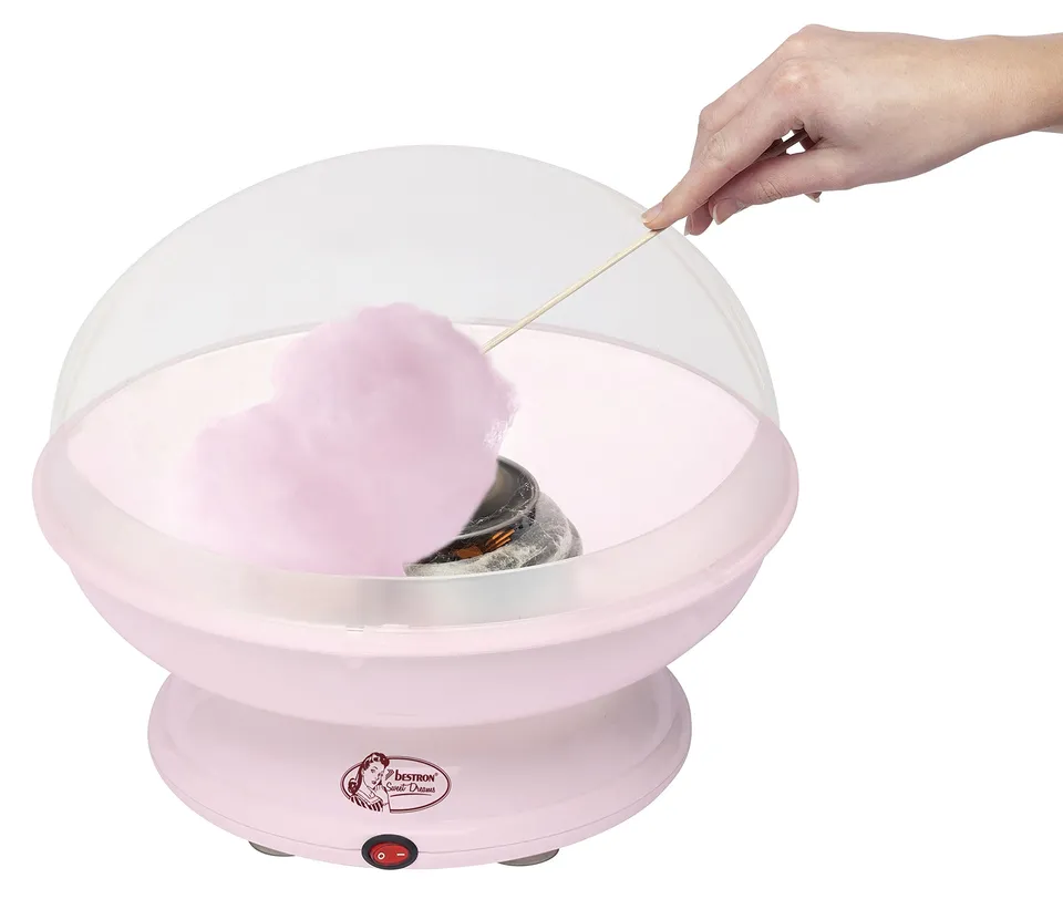 bestron-due40028-machine-barbe-papa-r-tro-sweet-dreams-420-w-rose image 1
