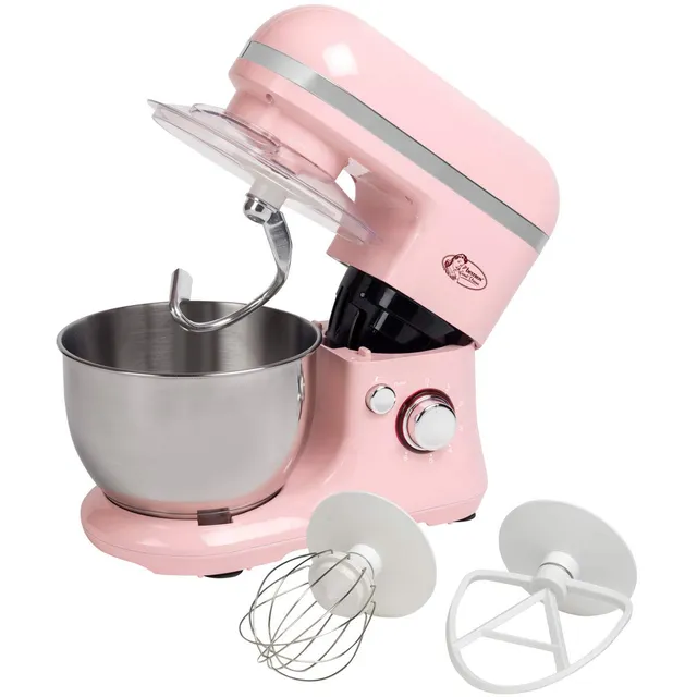 bestron-sweet-dreams-akm900sdp-robot-de-cuisine-r-tro-1000-w-fouet-batteur-croch image 1