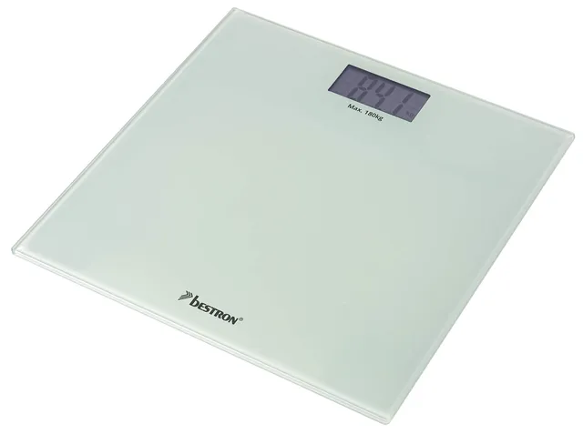 bestron-abs2000w-p-se-personne-avec-cran-lcd-haute-pr-cision-verre-180-kg-blanc image 1