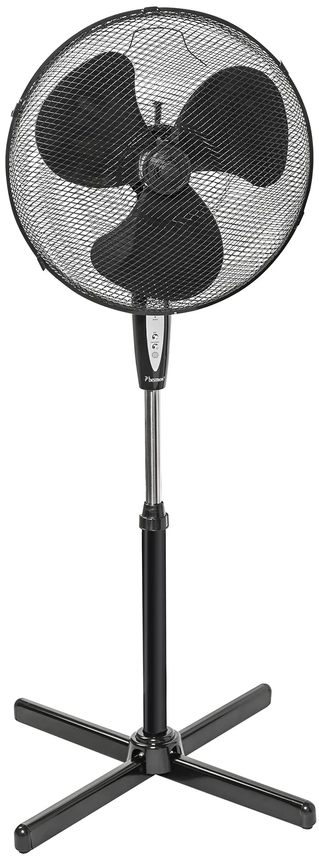 bestron-asv45zr-ventilateur-sur-pied-noir-45-cm-3-vitesses-oscillation-75-hauteu image 1