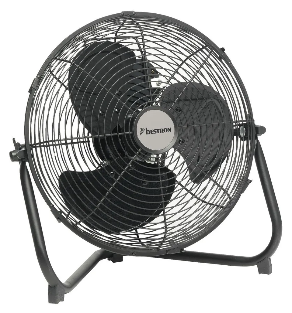 bestron-dfa30-ventilateur-de-sol-r-tro-noir-35-cm-3-vitesses-t-te-inclinable-mot image 1