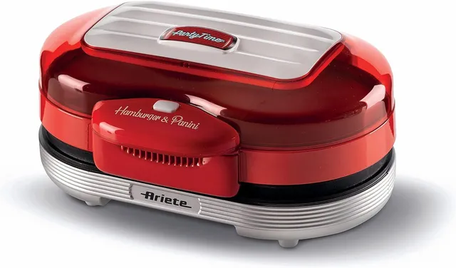 ariete-party-time-205-machine-hamburgers-lectrique-1200-w-avec-deux-plaques-anti image 1