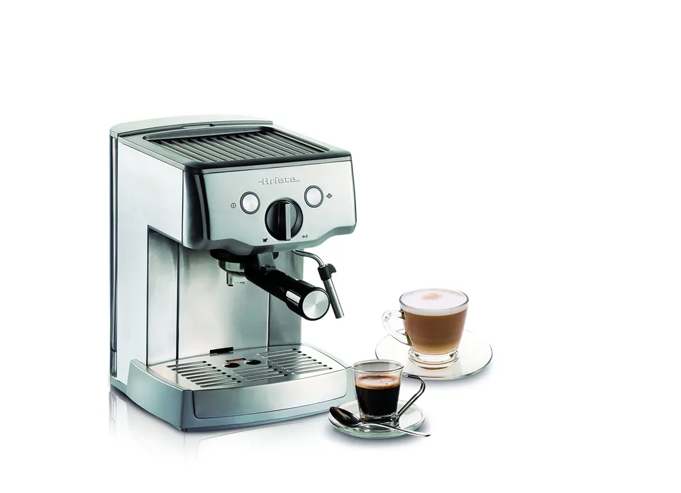 ariete-metal-line-cafe-machine-expresso-corps-acier-inoxydable-caf-moulu-ou-dose image 1