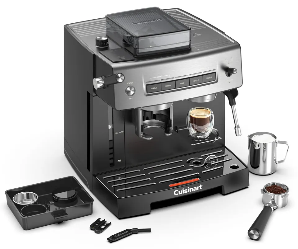 cuisinart-machine-espresso-avec-broyeur-int-gr-20-bars-moulin-16-r-glages-mousse image 1