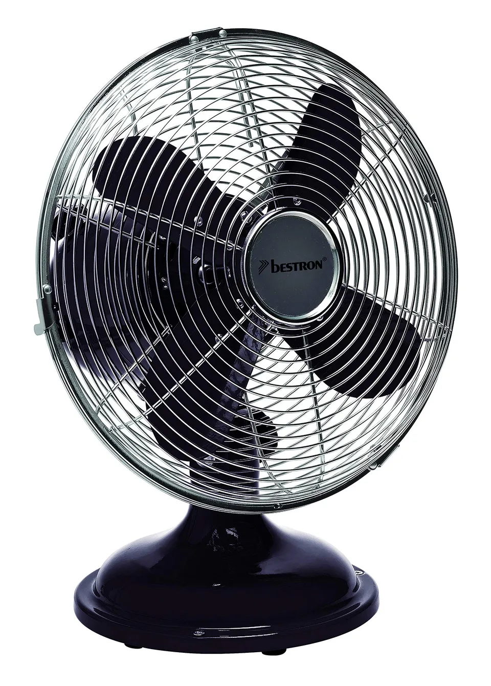 bestron-dft25z-ventilateur-de-table-r-tro-oscillant-30-cm-30-w-3-vitesses-noir image 1