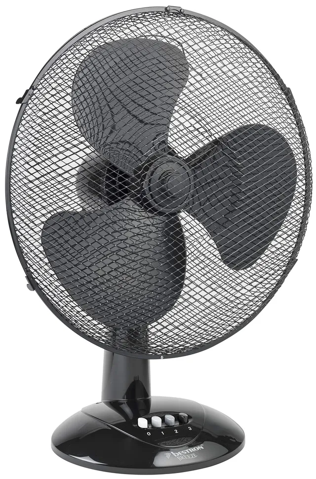 bestron-ddf45z-ventilateur-de-table-45-cm-3-vitesses-oscillation-80-45-w-noir image 1