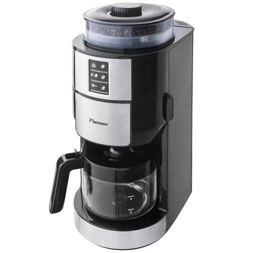 bestron-acm1100g-cafeti-re-lectrique-avec-moulin-grains-int-gr-et-filtre-6-tasse image 1