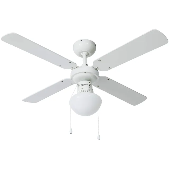 bestron-dhb42w-ventilateur-de-plafond-avec-lampe-102-cm-50-w-blanc-rable-4-pales image 1