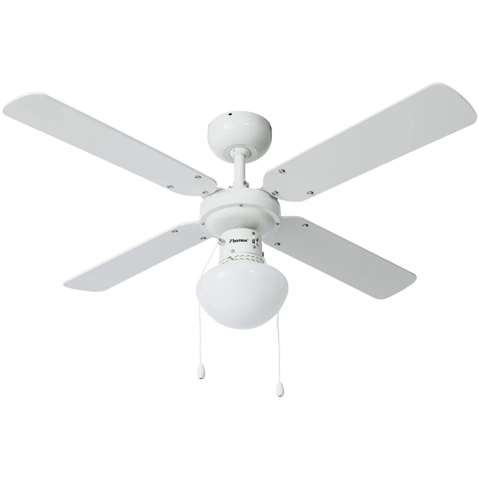 bestron-dhb42w-ventilateur-de-plafond-avec-lampe-102-cm-50-w-blanc-rable-4-pales image 1