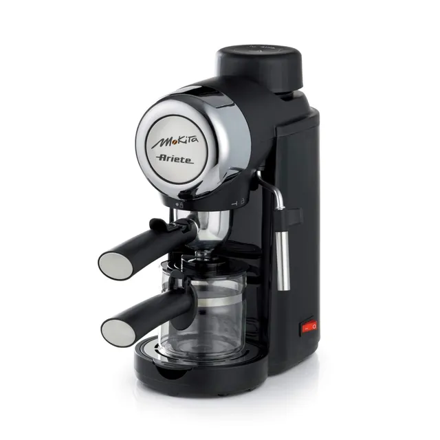 ariete-mokita-1340-machine-caf-moka-et-cappuccino-800-w-4-tasses-bec-vapeur-noir image 1