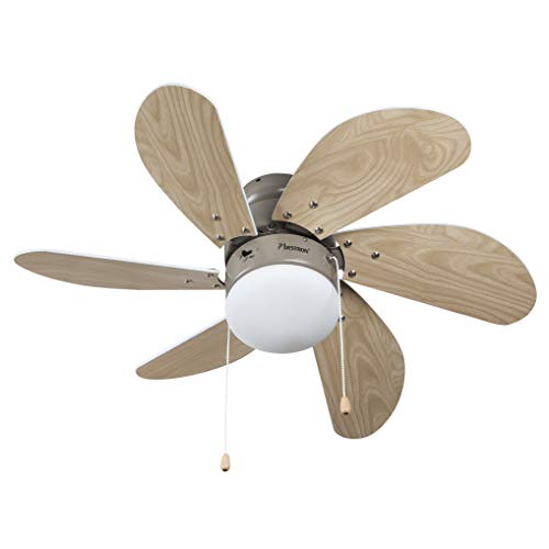 bestron-dc30t-ventilateur-de-plafond-avec-lampe-75-cm-50-w-3-vitesses-rable-blan image 5