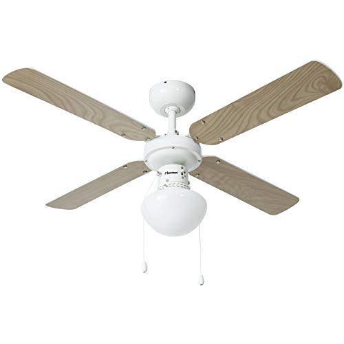 bestron-dhb42w-ventilateur-de-plafond-avec-lampe-102-cm-50-w-blanc-rable-4-pales image 7