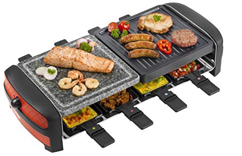 bestron-arc800-gril-raclette-lectrique-2-plaques-antiadh-sives-et-pierre-pour-8- image 6