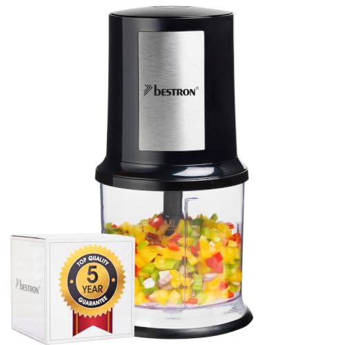bestron-akc200-mini-hachoir-lectrique-500-ml-2-lames-inox-400-w-noir-argent image 7