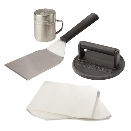 cuisinart-kit-presse-burger-fonte-17-cm-smash-burger-avec-spatule-et-feuilles-an image 8