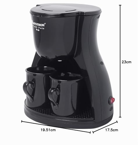 bestron-acm8007be-duo-machine-caf-filtre-2-tasses-avec-2-tasses-en-porcelaine-24 image 6