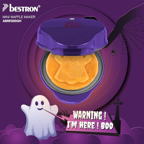 bestron-amw500gh-mini-gaufrier-avec-plaque-fant-me-geist-10-cm-550-w-pour-enfant image 8
