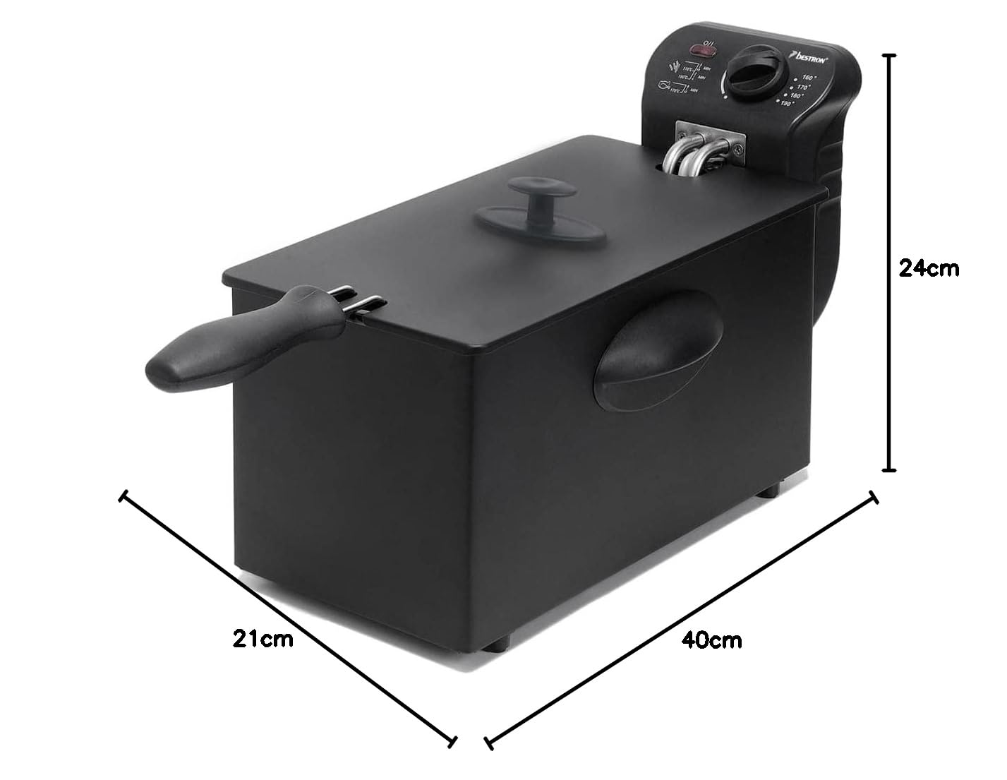 bestron-af357b-friteuse-huile-zone-froide-3-5-l-2000-w-thermostats-r-glables-jus image 3