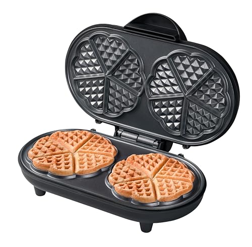 bestron-adwm1000bl-gaufrier-double-sweet-dreams-10-gaufres-en-forme-de-c-ur-anti image 6
