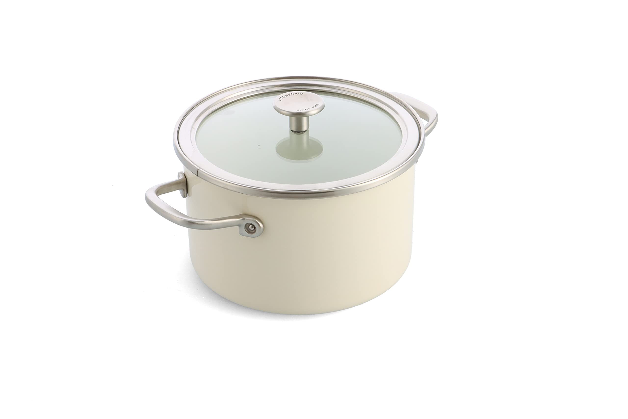 kitchenaid-steel-core-enamel-cocotte-20-cm-3-7-l-avec-couvercle-en-verre-tremp-m image 1
