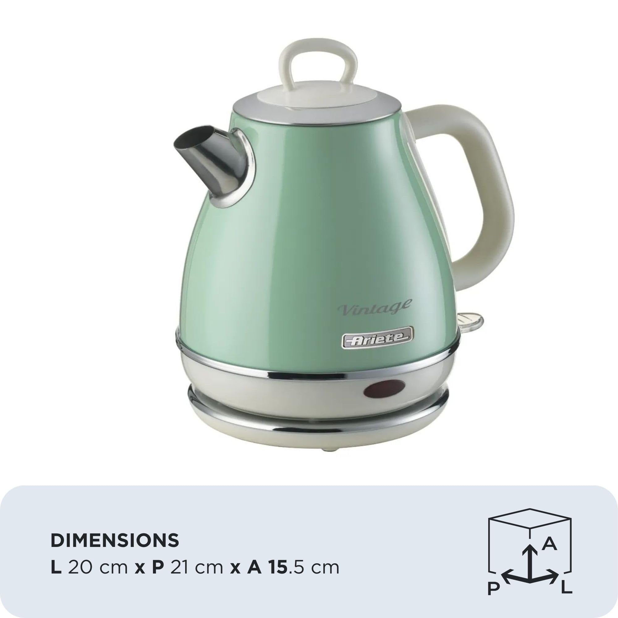 ariete-vintage-2868-bouilloire-lectrique-1-l-base-360-sans-fil-arr-t-automatique image 2