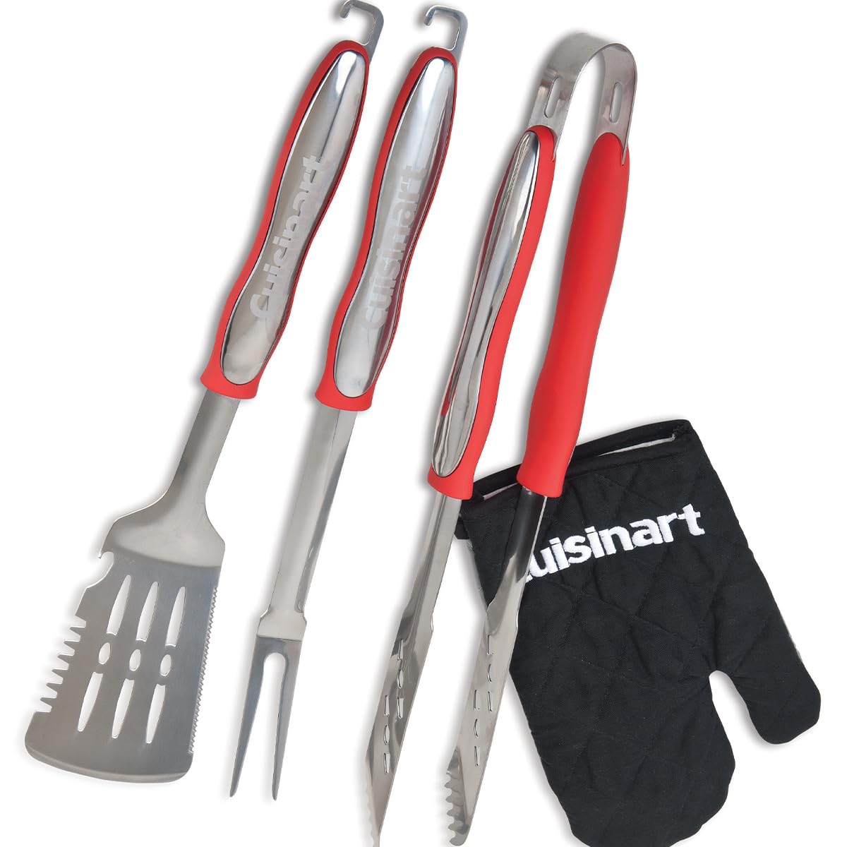 cuisinart-ensemble-3-outils-bbq-avec-gant-spatule-fourchette-pinces-inox-45-cm-g image 1