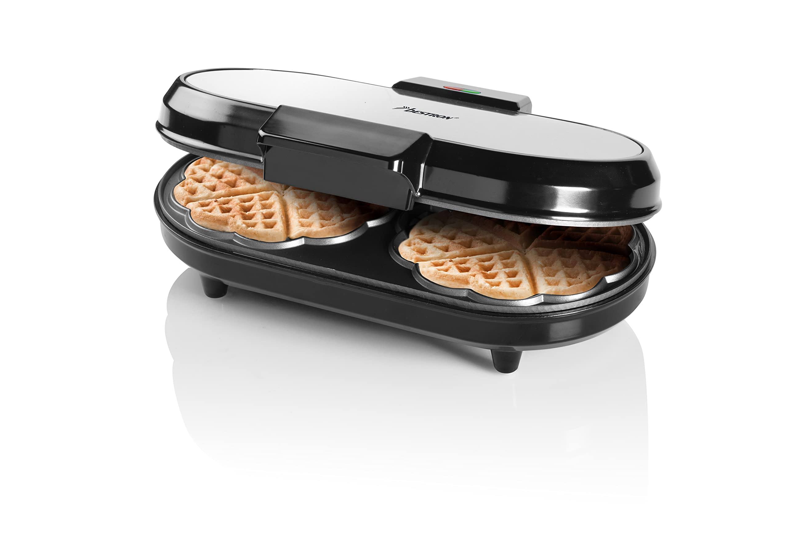 bestron-adwm1000bl-gaufrier-double-sweet-dreams-10-gaufres-en-forme-de-c-ur-anti image 4