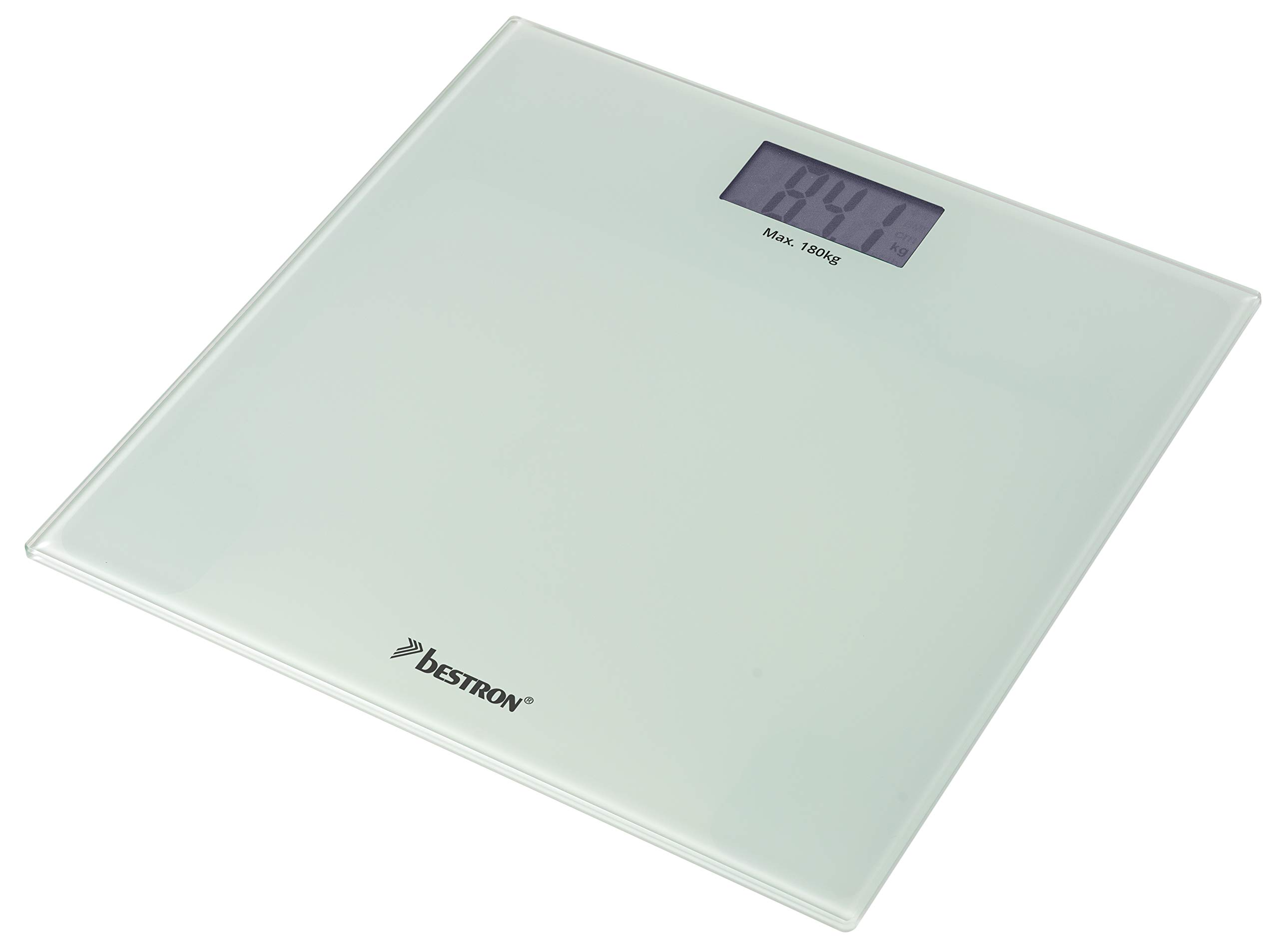 bestron-abs2000w-p-se-personne-avec-cran-lcd-haute-pr-cision-verre-180-kg-blanc image 1