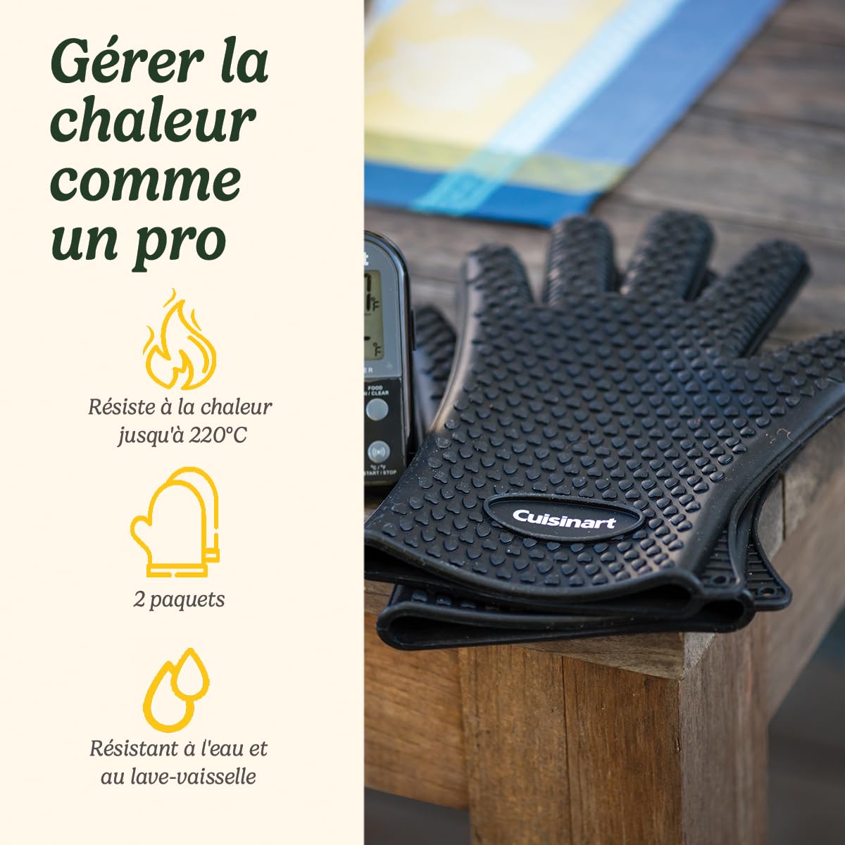 cuisinart-gants-de-barbecue-en-silicone-r-sistants-la-chaleur-jusqu-220-c-lot-de image 2