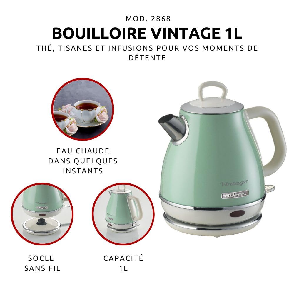 ariete-vintage-2868-bouilloire-lectrique-1-l-base-360-sans-fil-arr-t-automatique image 3