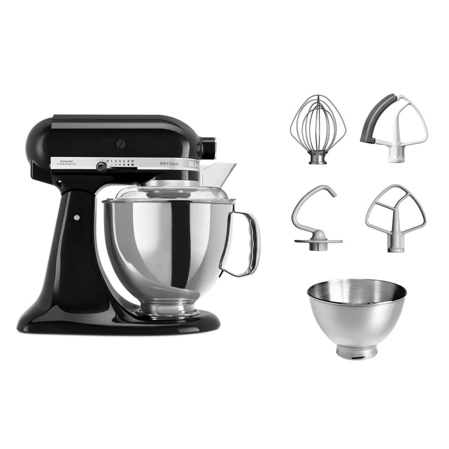 kitchenaid-artisan-5ksm175-robot-p-tissier-t-te-inclinable-avec-5-accessoires-et image 3