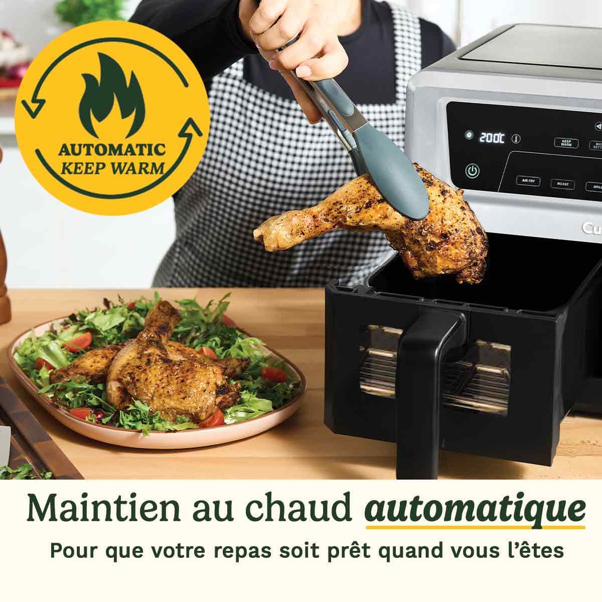cuisinart-xxl-air-fryer-double-tiroir-sans-pfas-2-x-5-2-l-6-en-1-cuisson-synchro image 4