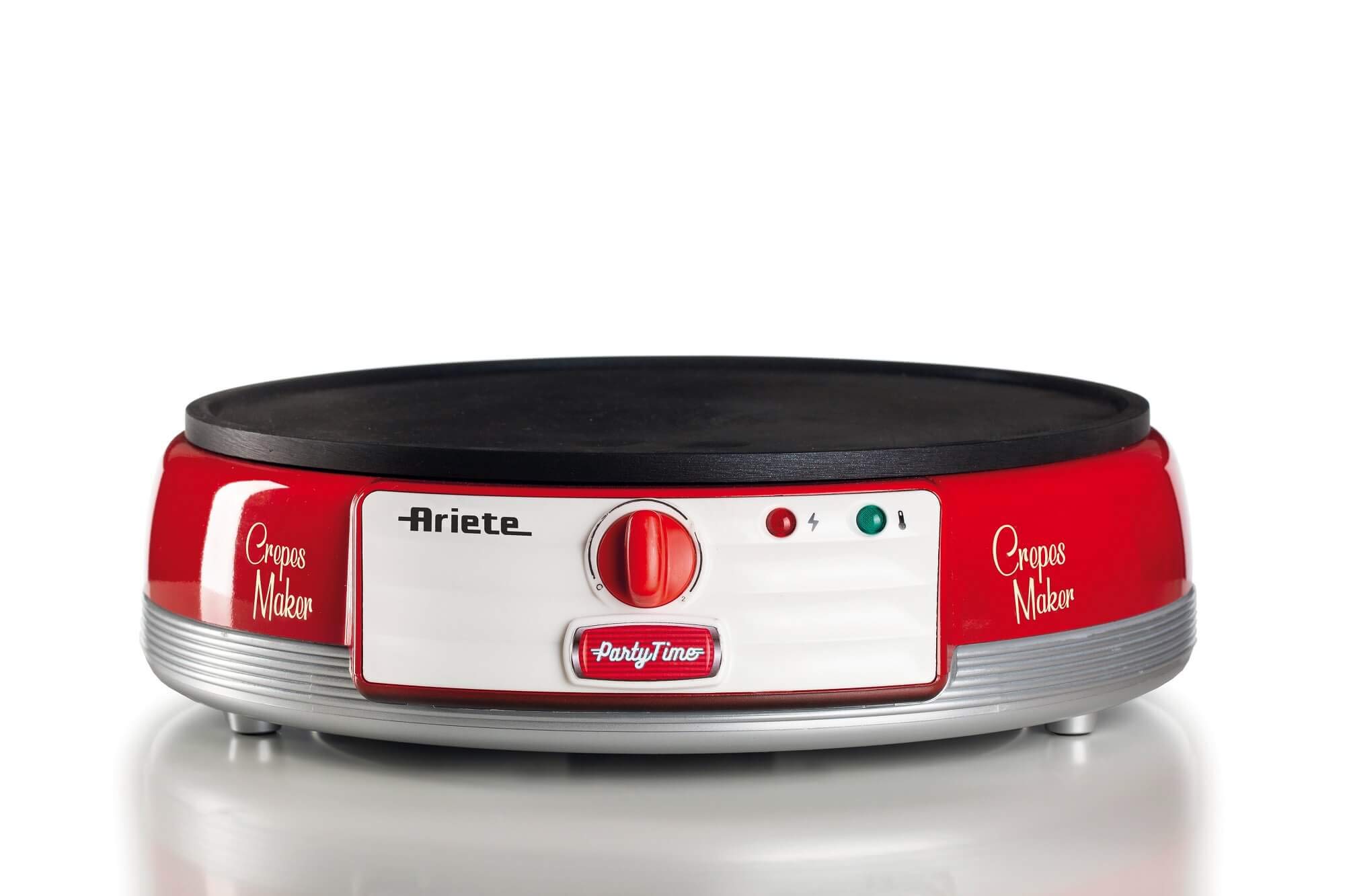 ariete-party-time-202-cr-pi-re-lectrique-rouge-plaque-anti-adh-sive-1000-w-avec- image 2