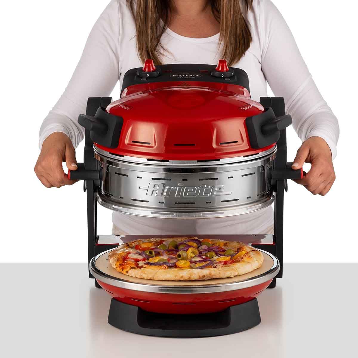 ariete-927-four-pizza-double-2300-w-2-zones-ind-pendantes-2-pierres-r-fractaires image 2