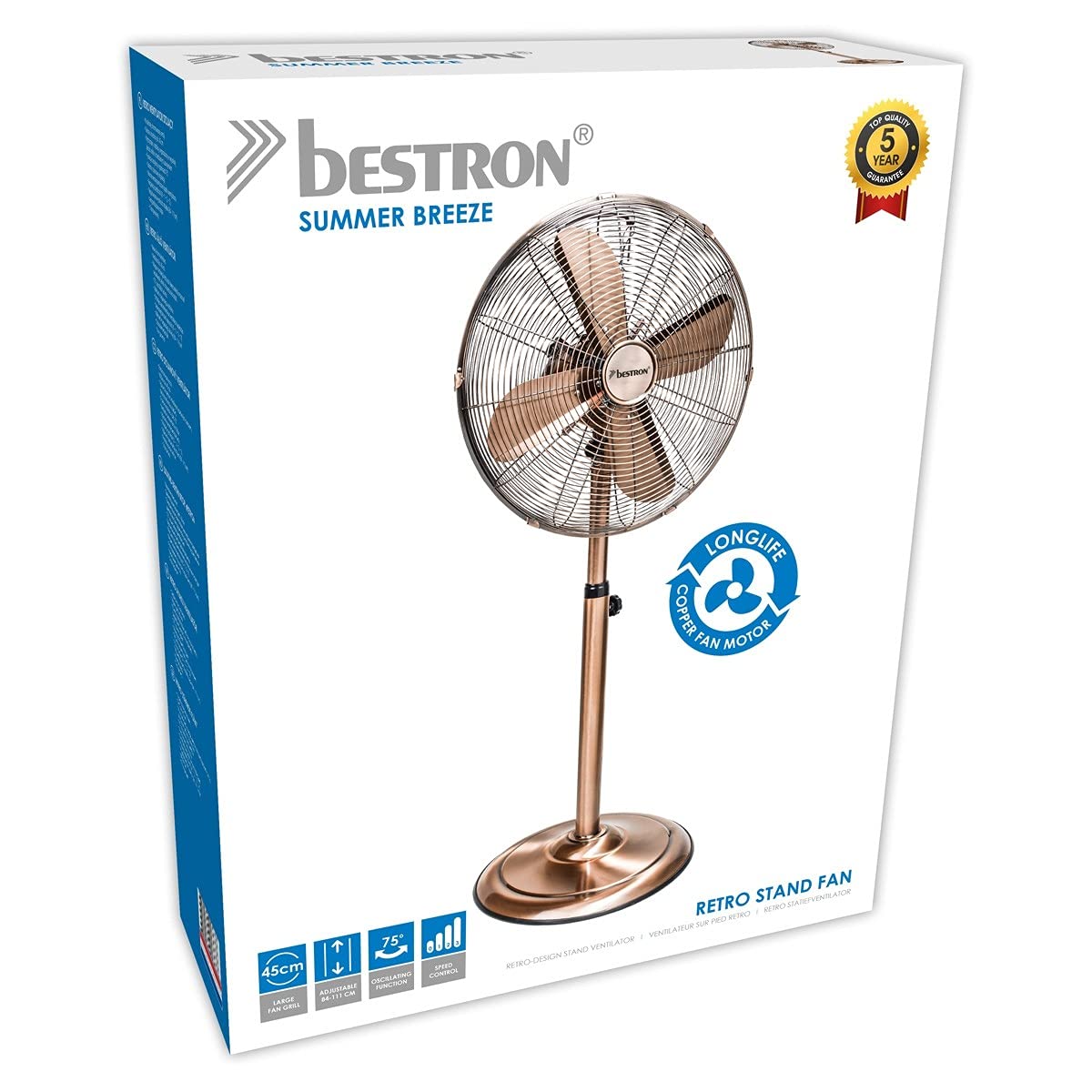 bestron-dfs45sco-ventilateur-sur-pied-r-tro-45-cm-hauteur-r-glable-jusqu-127-cm- image 5
