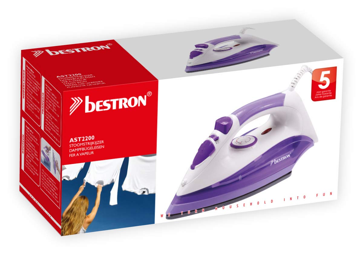 bestron-ast2200-fer-vapeur-easy-home-2200-w-semelle-c-ramique-d-bit-45-g-min-rep image 5