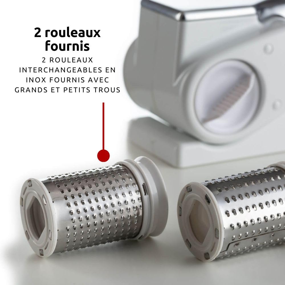 ariete-grat-metal-44-r-pe-fromage-lectrique-sans-fil-2-rouleaux-inox-batterie-15 image 4