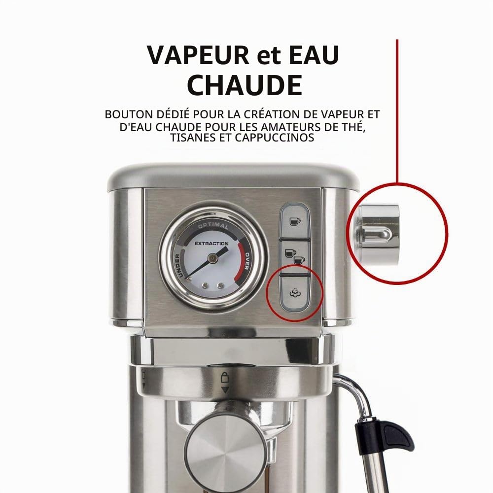 ariete-1381-espresso-slim-metal-machine-caf-expresso-15-bars-manom-tre-compatibl image 3
