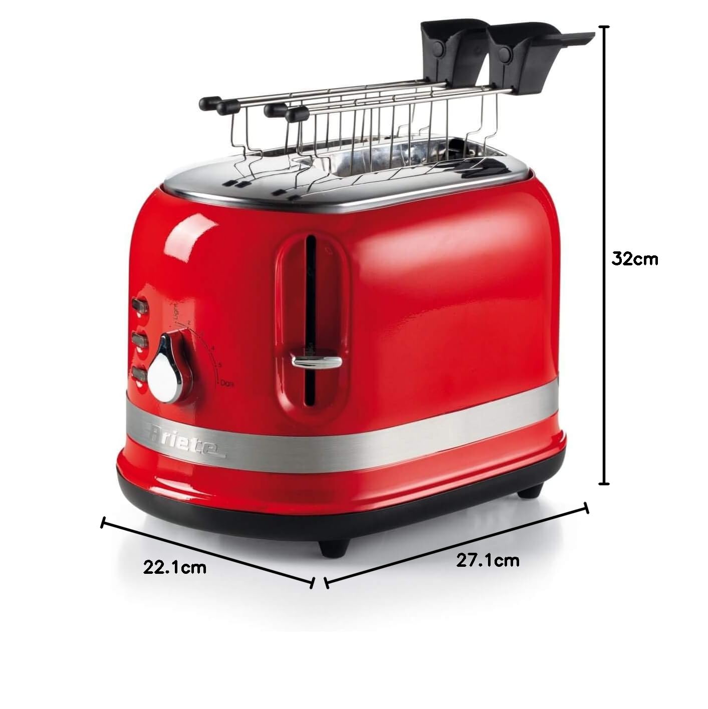 ariete-moderna-149-grille-pain-2-tranches-6-niveaux-de-dorage-d-cong-lation-et-r image 5