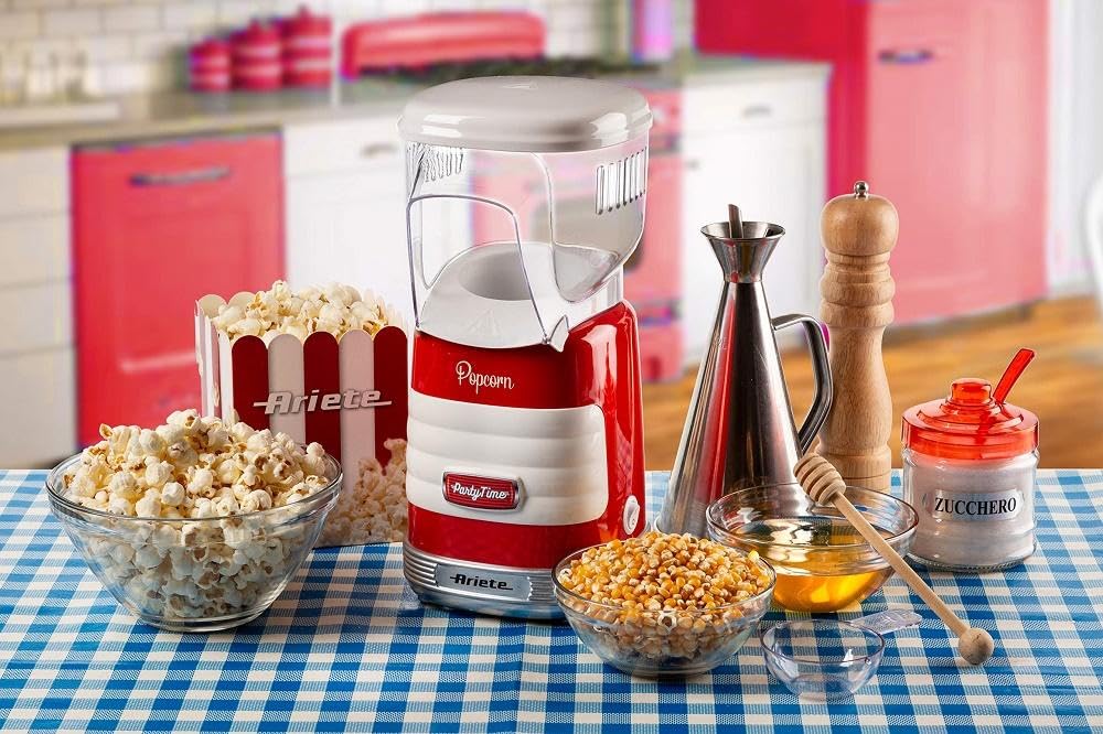 ariete-party-time-2956-machine-pop-corn-air-chaud-1100-w-60-g-de-pop-corn-en-2-m image 4