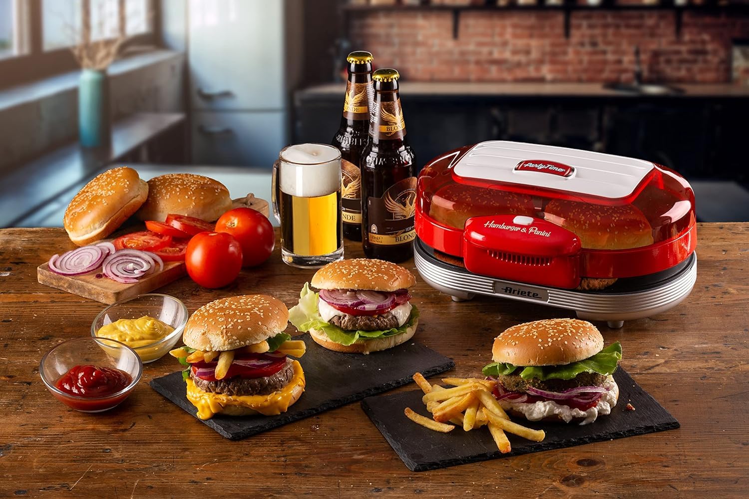 ariete-party-time-205-machine-hamburgers-lectrique-1200-w-avec-deux-plaques-anti image 4