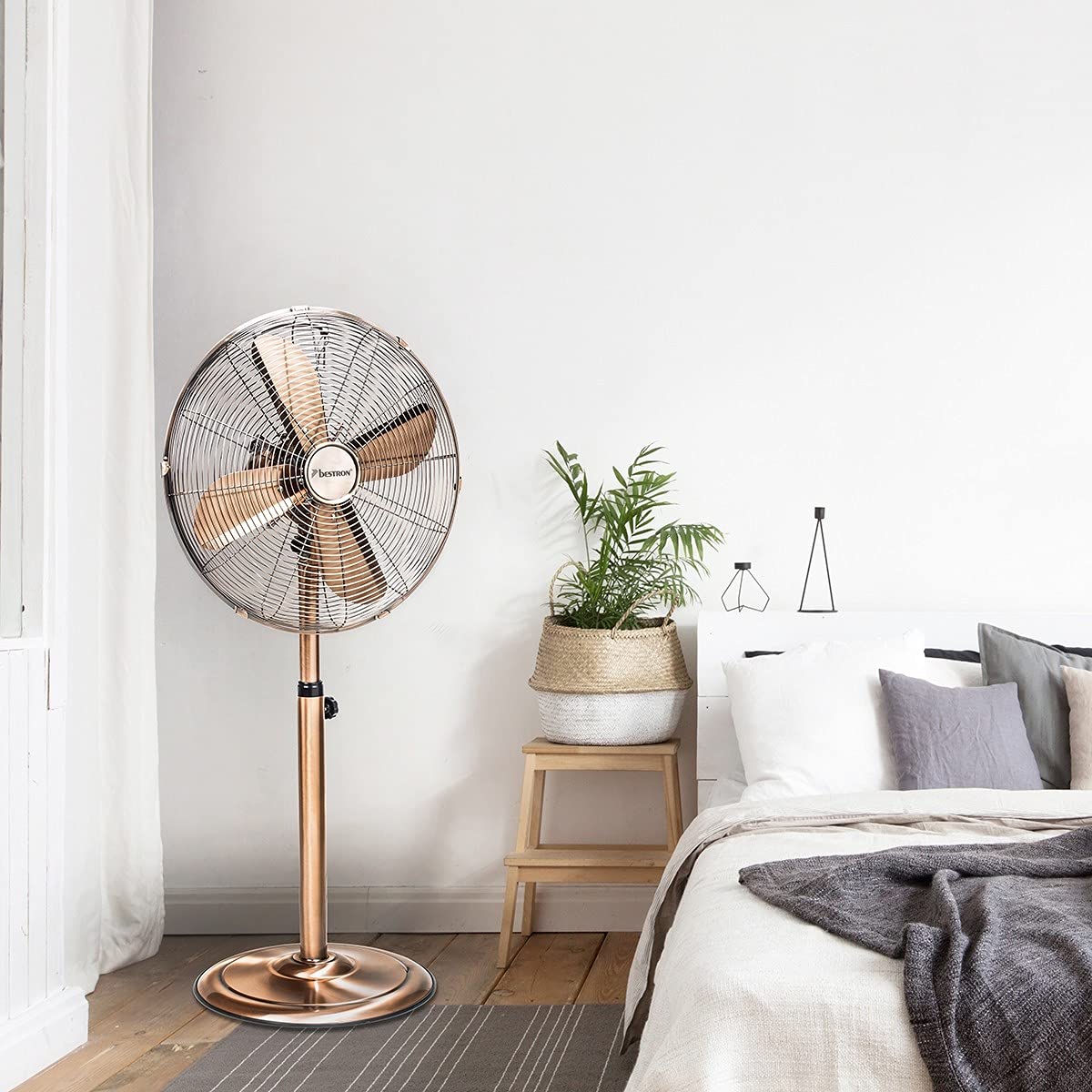bestron-dfs45sco-ventilateur-sur-pied-r-tro-45-cm-hauteur-r-glable-jusqu-127-cm- image 4