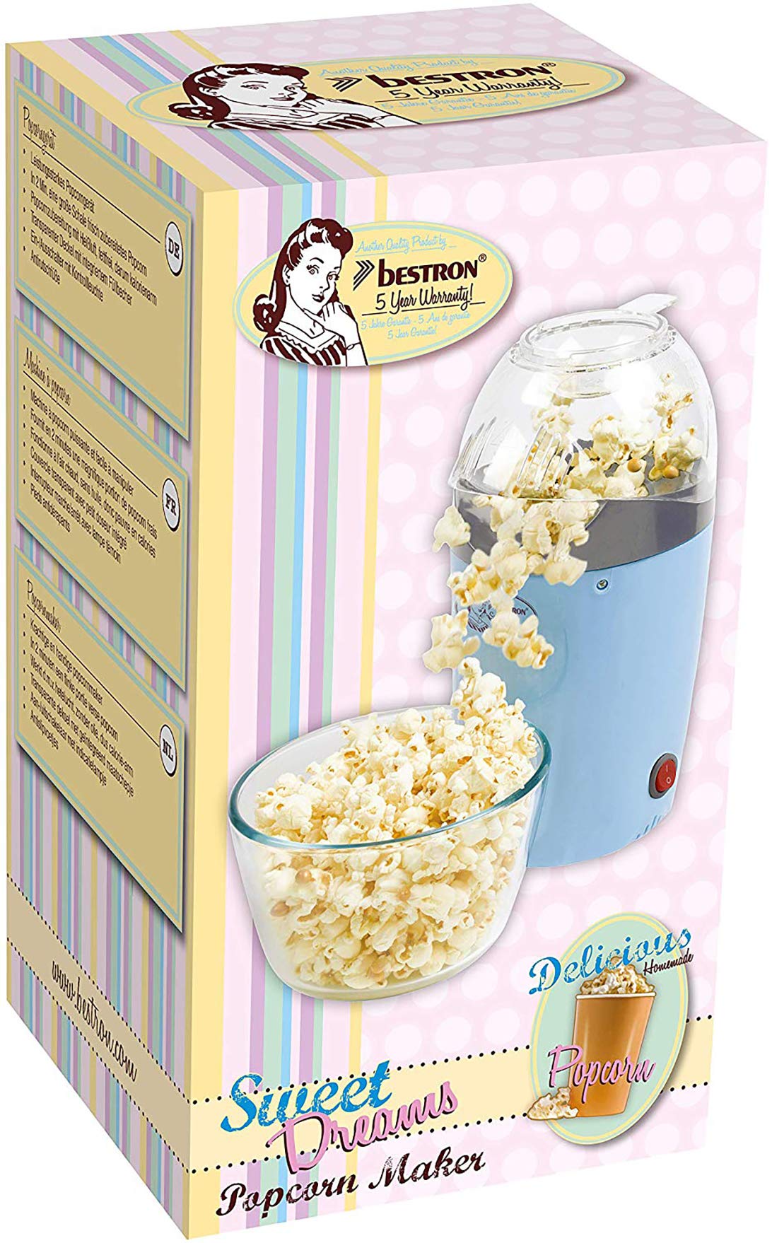 bestron-apc1007-machine-pop-corn-air-chaud-jusqu-50-g-sans-mati-re-grasse-1200-w image 7