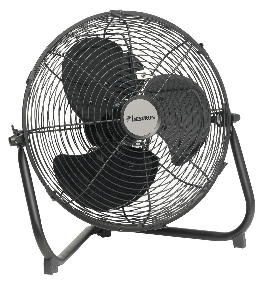 bestron-dfa30-ventilateur-de-sol-r-tro-noir-35-cm-3-vitesses-t-te-inclinable-mot image 1