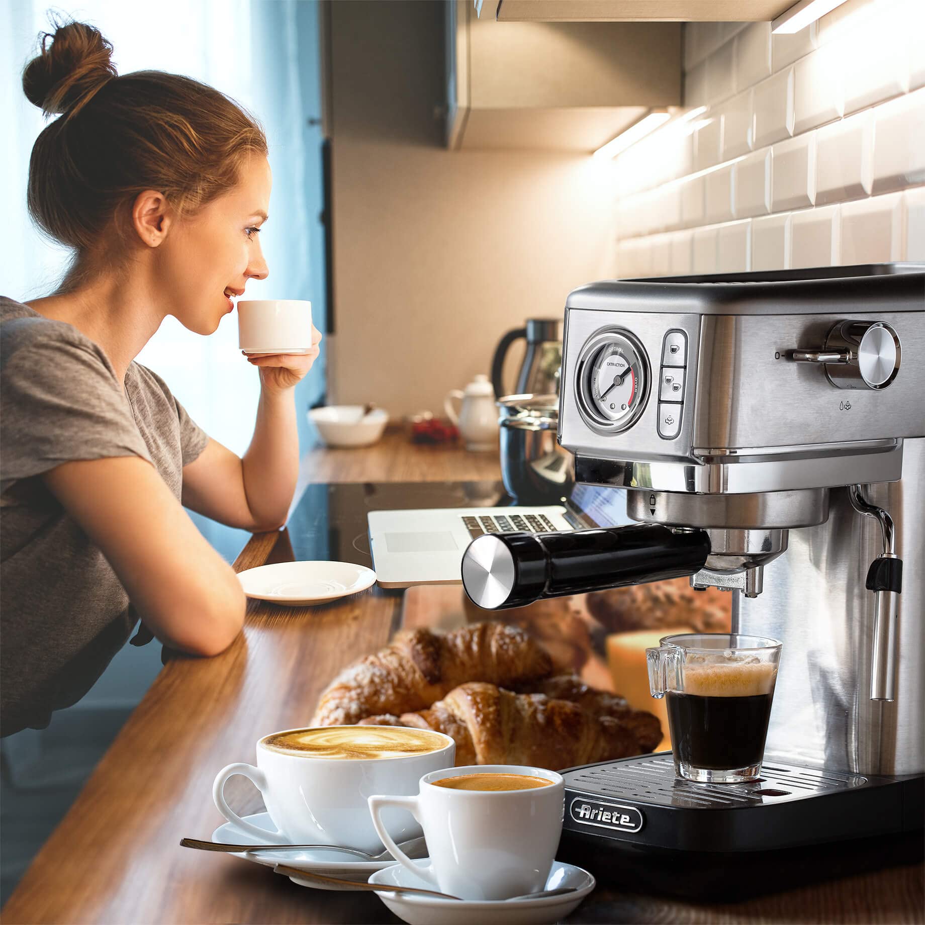 ariete-1381-espresso-slim-metal-machine-caf-expresso-15-bars-manom-tre-compatibl image 8