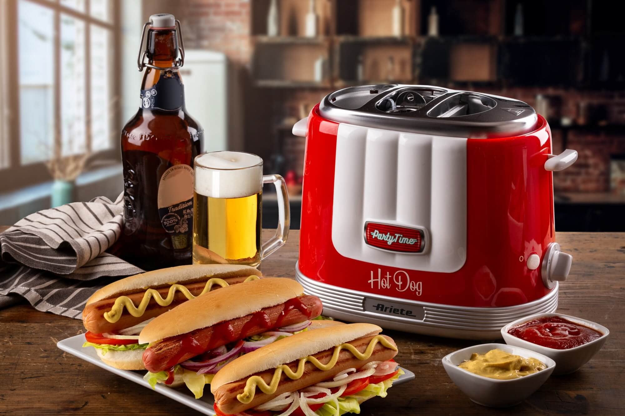 ariete-206-00-machine-hot-dog-party-time-650-w-4-compartiments-5-niveaux-de-cuis image 3