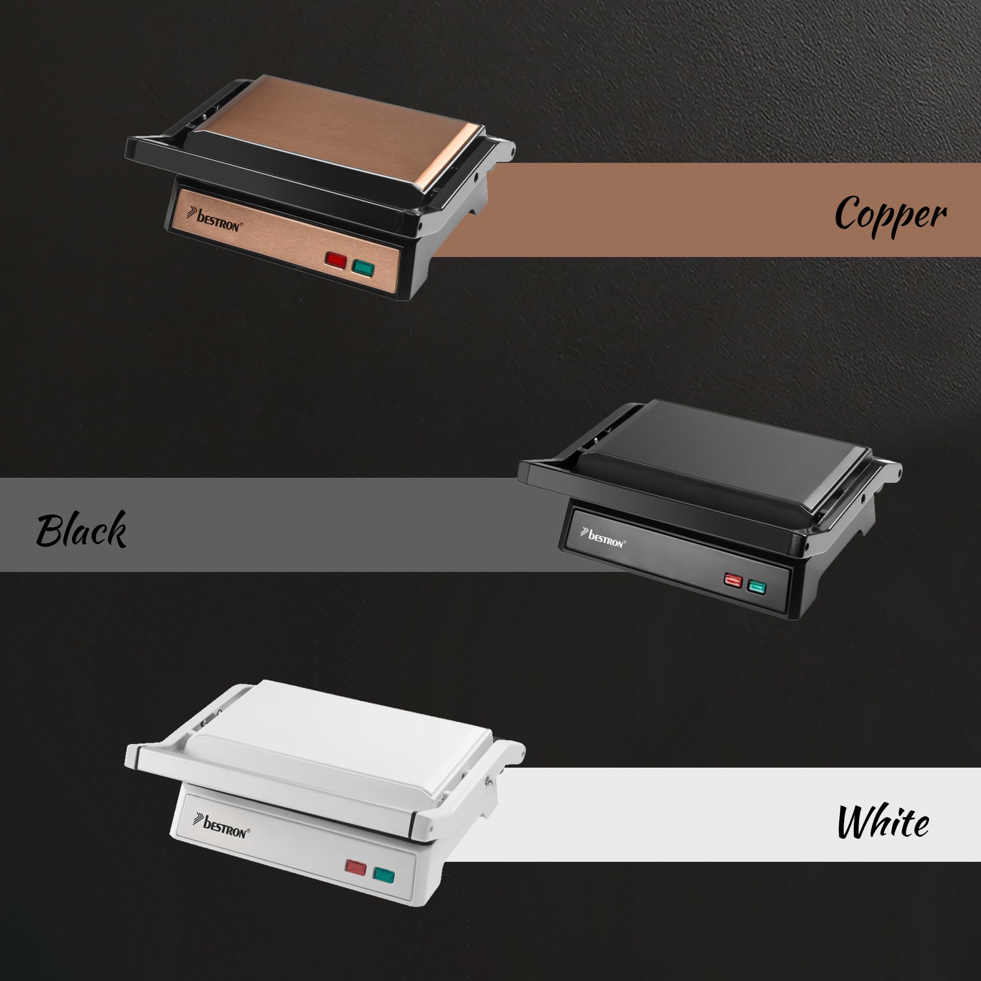 bestron-apm123z-grill-de-contact-panini-1000-w-plaques-rainur-es-22-5-x-14-cm-an image 6