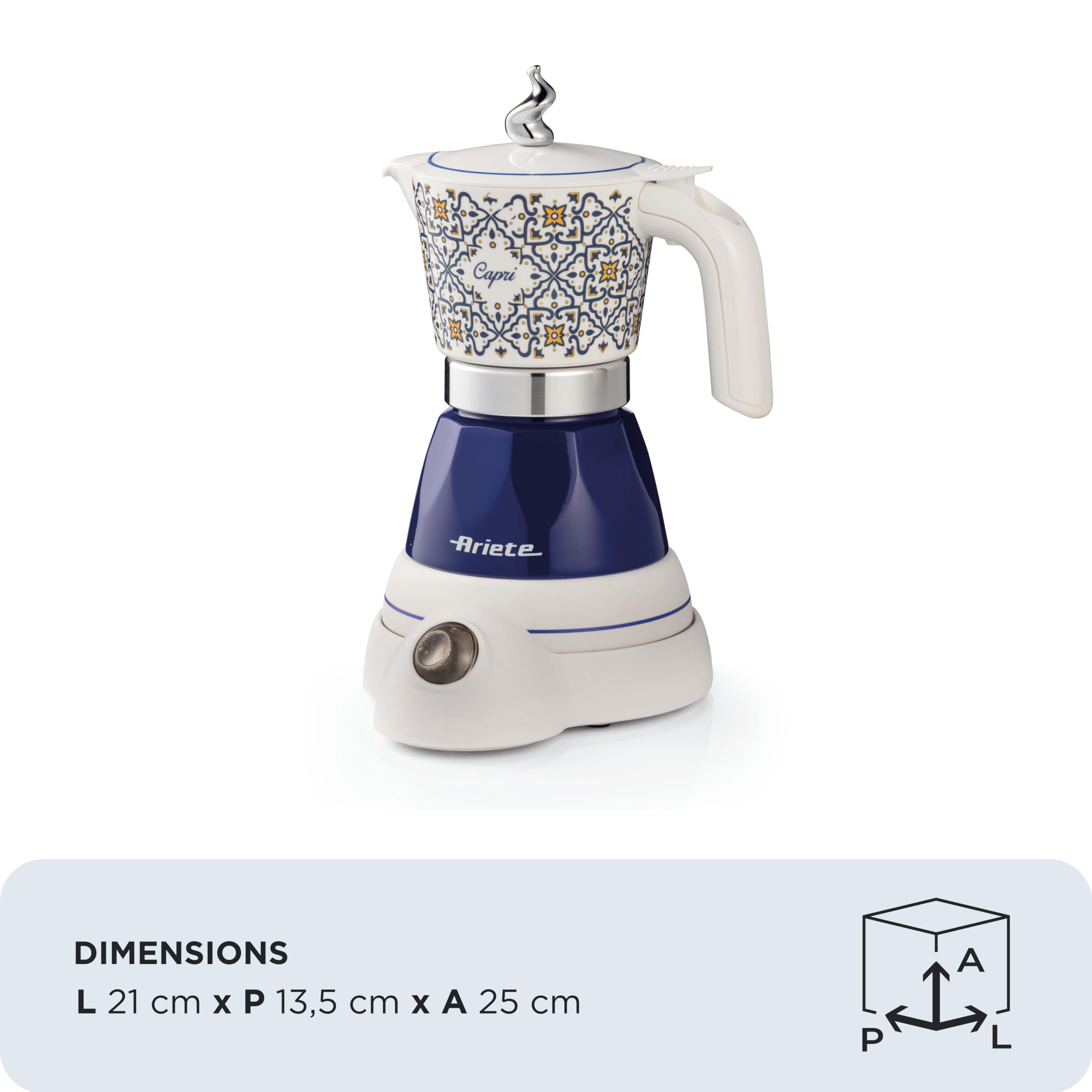 ariete-1358-1c-moka-aroma-capri-cafeti-re-moka-lectrique-400-w-2-4-tasses-sans-f image 2