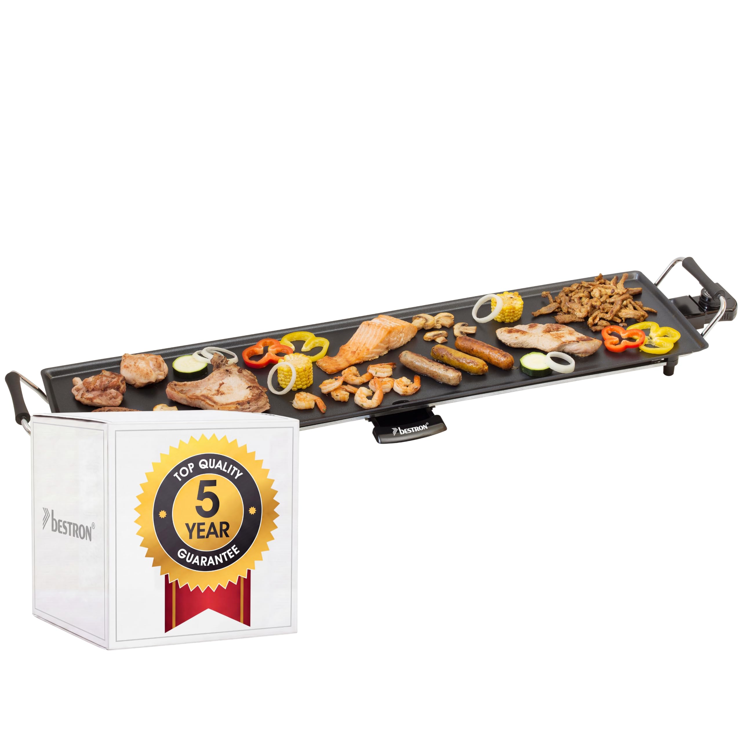 bestron-abp602-plancha-lectrique-teppanyaki-47-5-x-25-5-cm-antiadh-sive-2000-w-t image 8