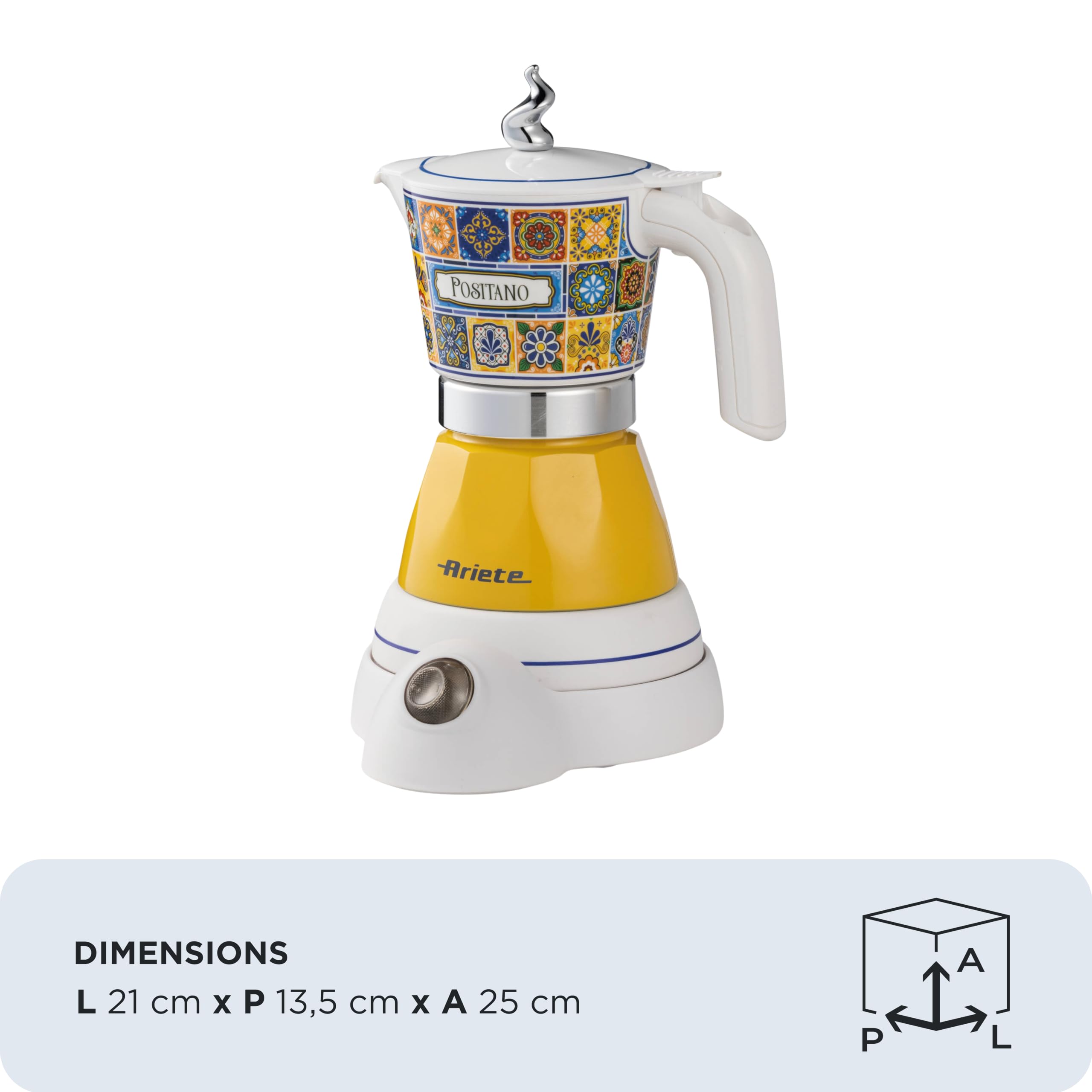 ariete-1358-1c-moka-aroma-positano-cafeti-re-moka-lectrique-400-w-2-4-tasses-san image 2